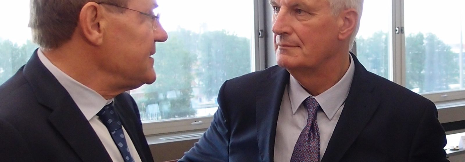 Johan Van Overtveldt en Michel Barnier