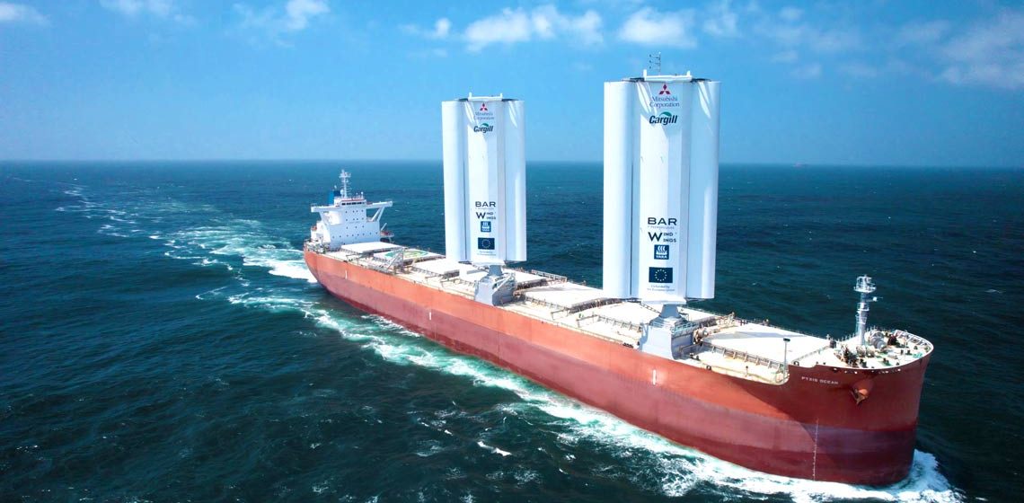 Bulkcarrier 'Pyxis Ocean' met WindWings