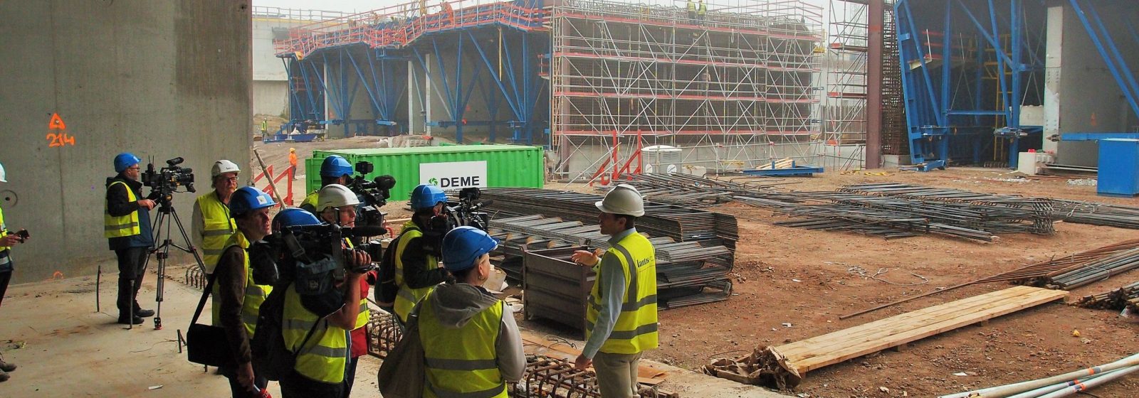 Bouw elementen Scheldetunnel in Zeebrugge