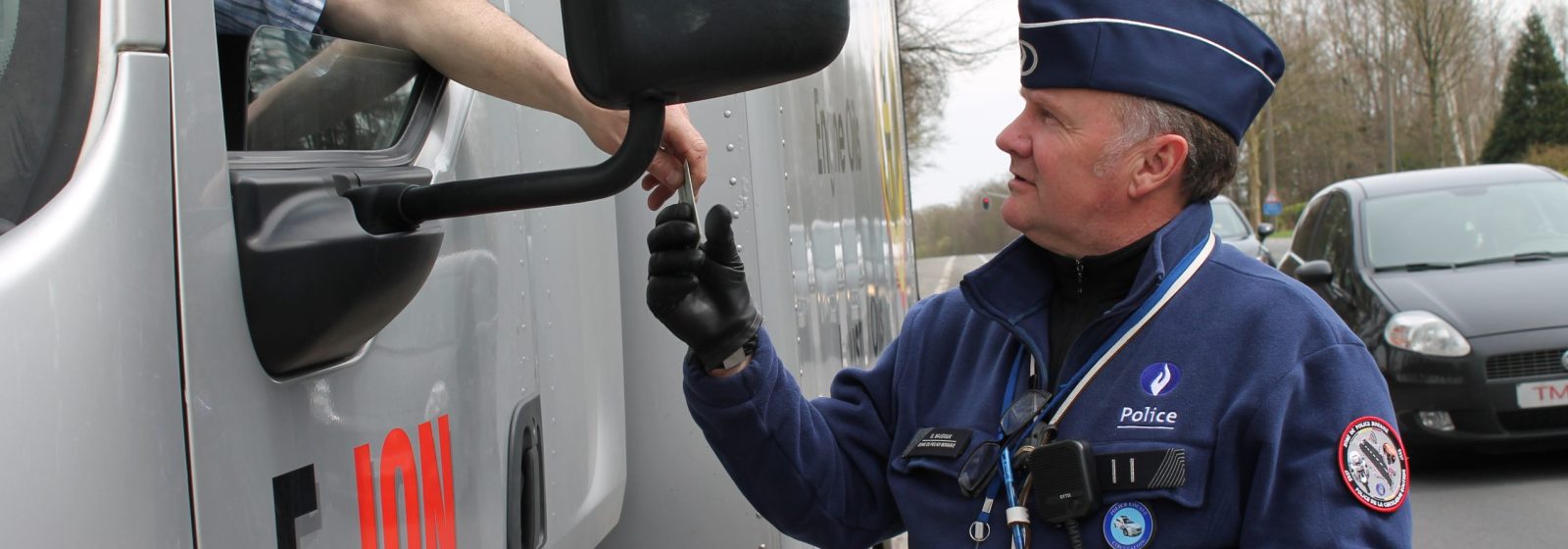 Politiecontrole vrachtwagen (archief)