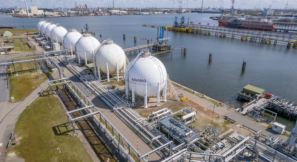 Advario Gas Terminal op de Antwerpse linkeroever