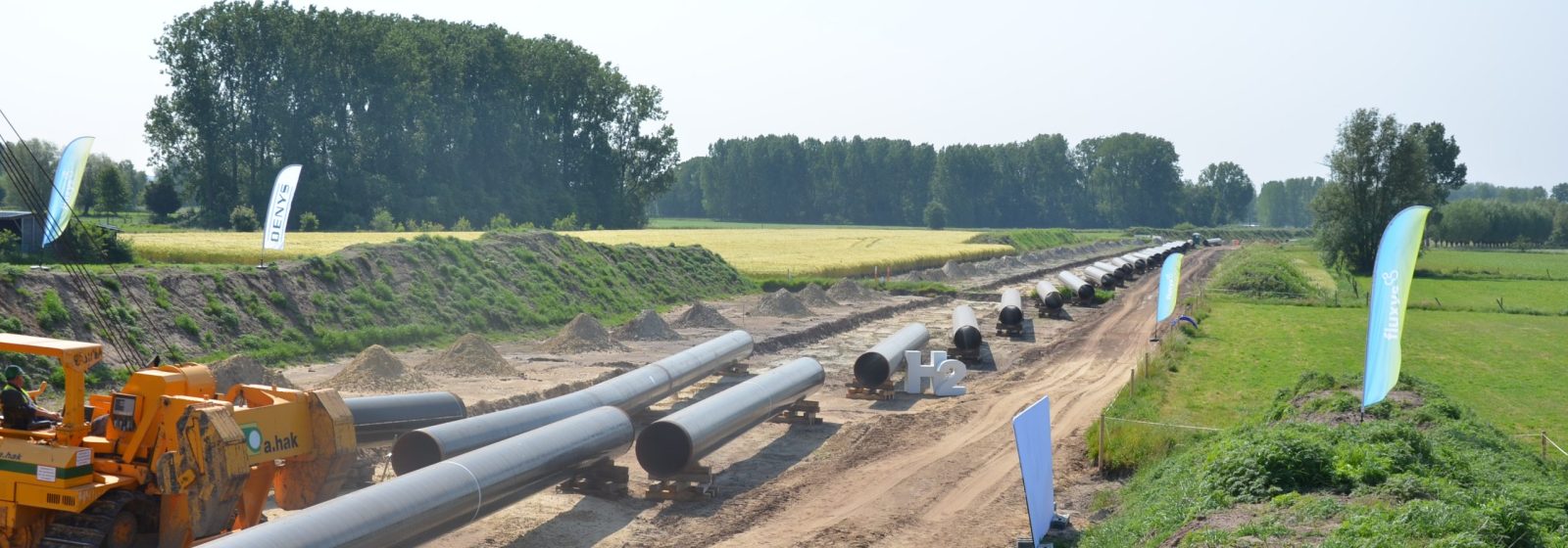 Aanleg van waterstofleiding in Lokeren