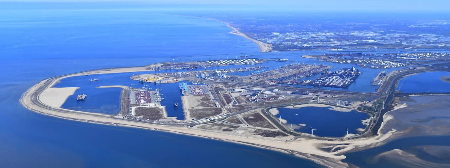 De Maasvlakte in het havengebied van Rotterdam