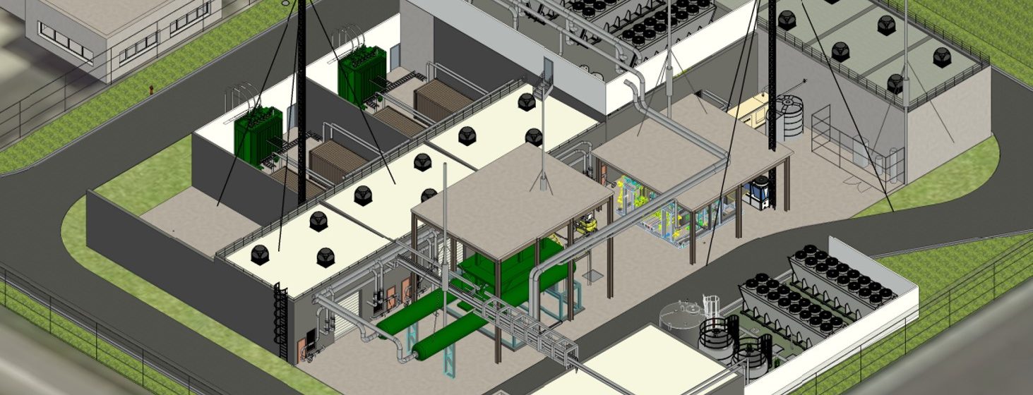 Ontwerp waterstoffabriek Hyoffwind in Zeebrugge