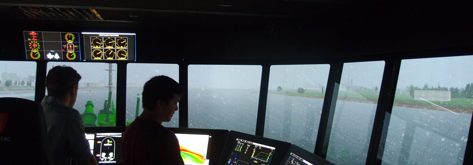 Vaarsimulatoren in VDAB Maritiem Opleidingscentrum Zeebrugge